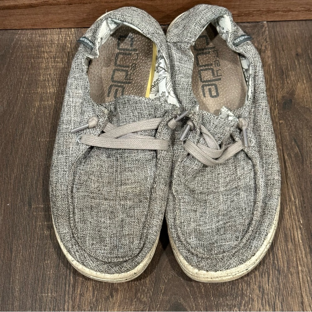 Hey Dudes Slip On Womens‎ Shoes 8 Gray Comfort Casual